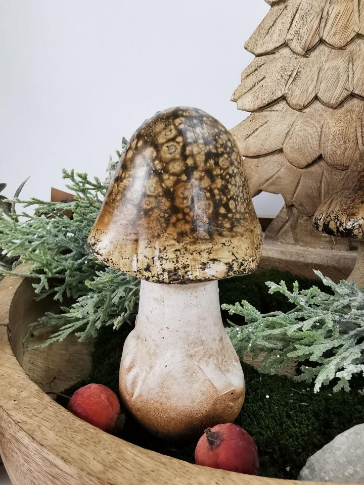 Keramický hřib hnědý, 11 cm