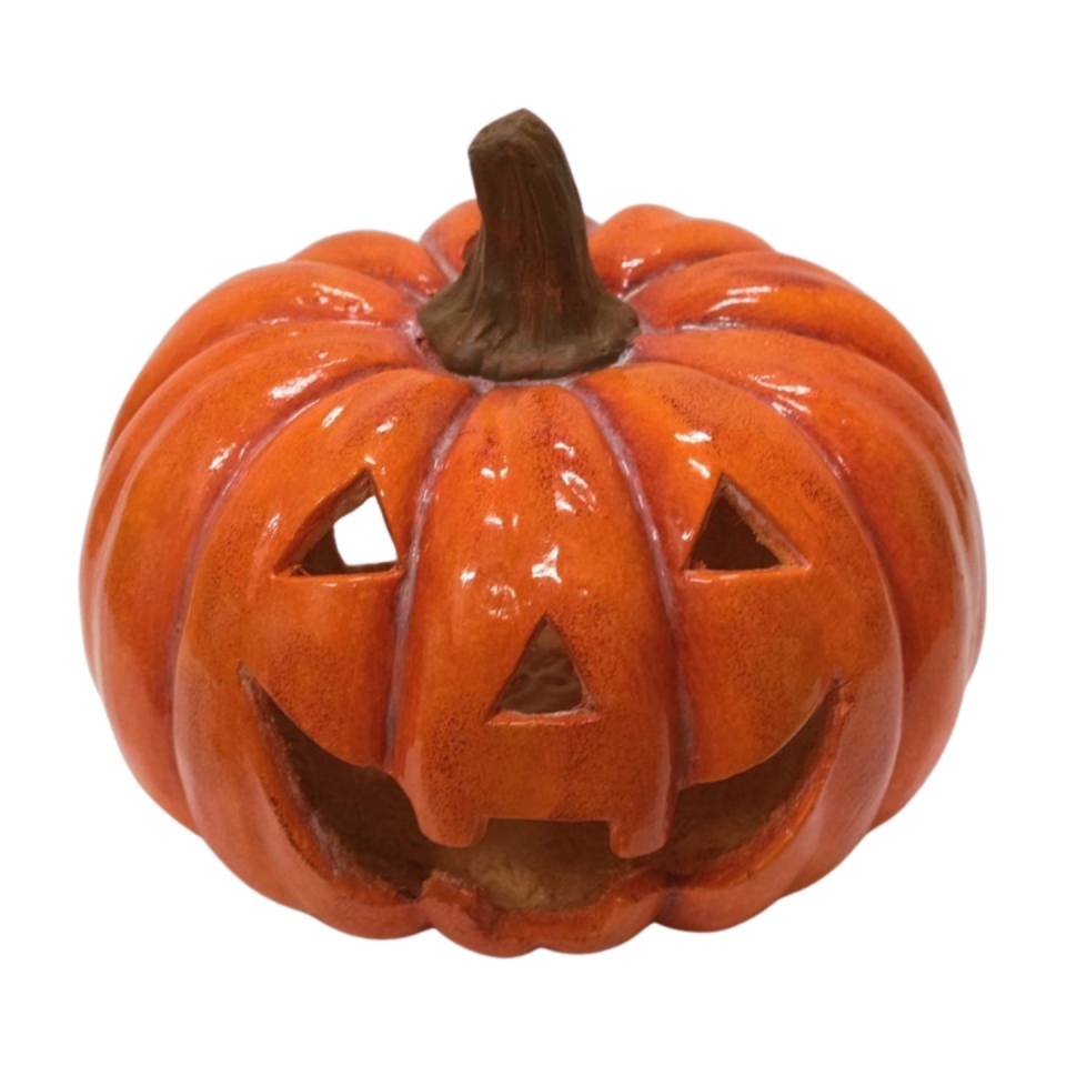 Polyresinová oranžová dýně 28,1 cm