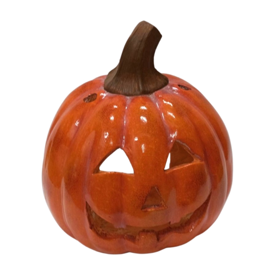 Keramická oranžová dýně 31 cm