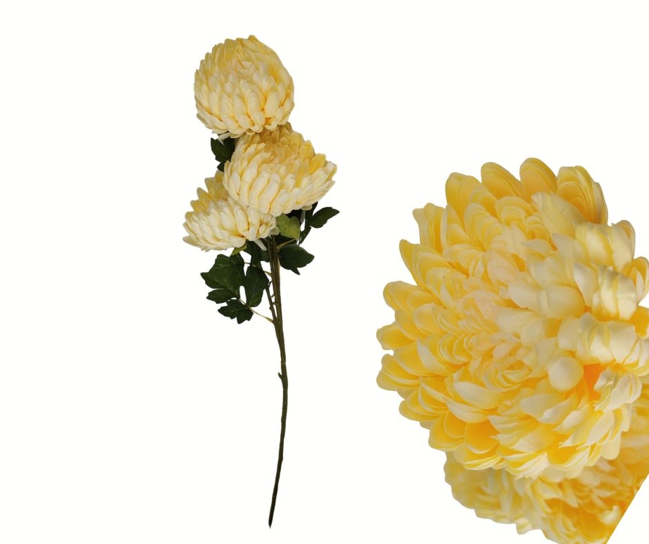 Chryzantéma krémová 87 cm