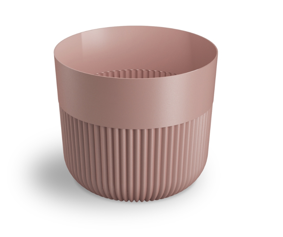 Plastový květináč Alia pudrově růžový 110 mm