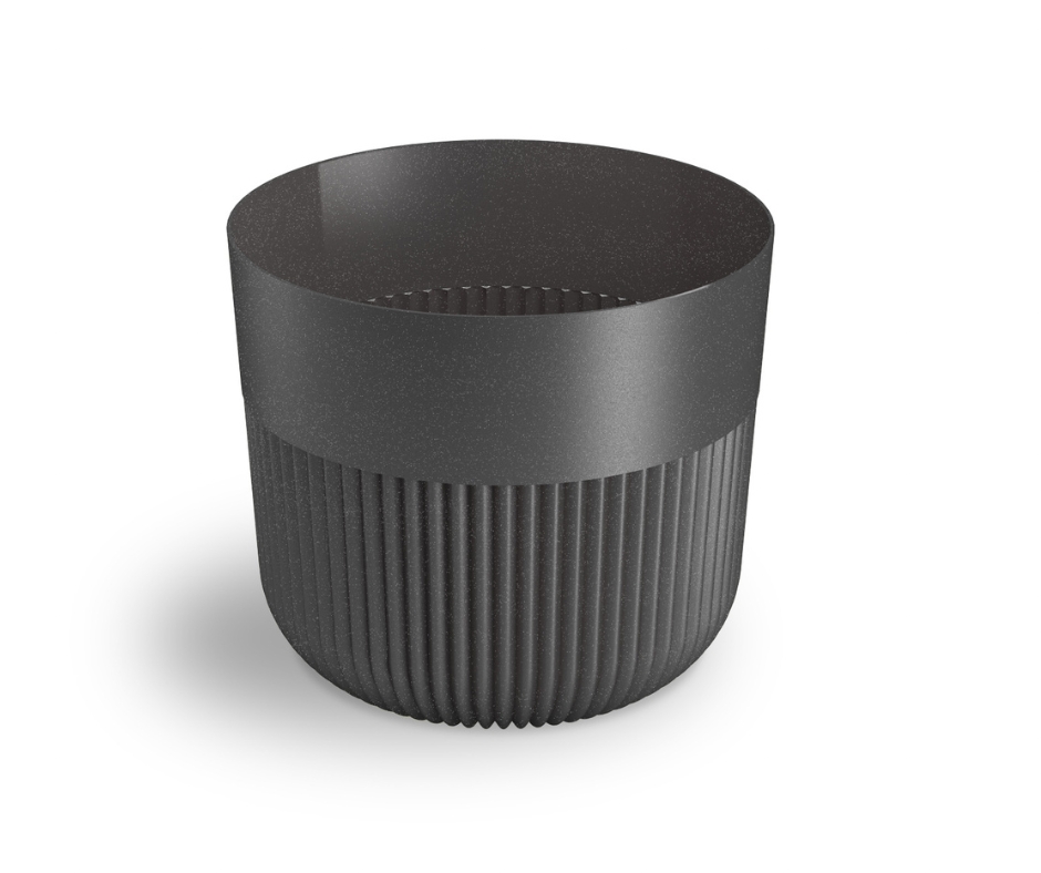 Plastový květináč Alia grafitový 130 mm