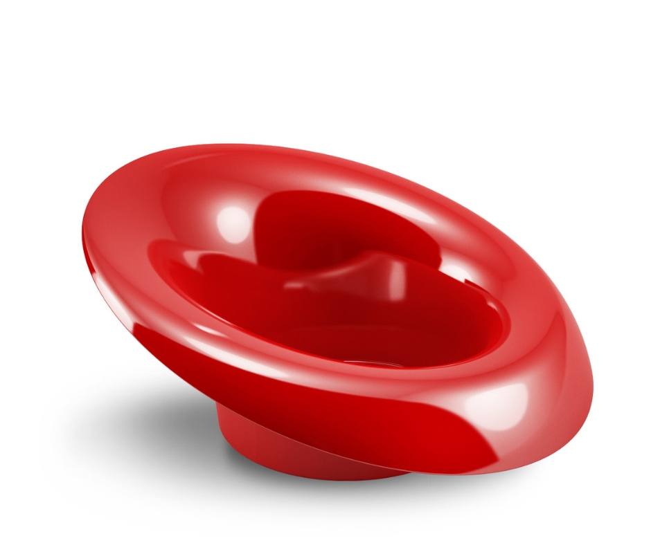 Nakloněná ikebana Mori červená 120 mm