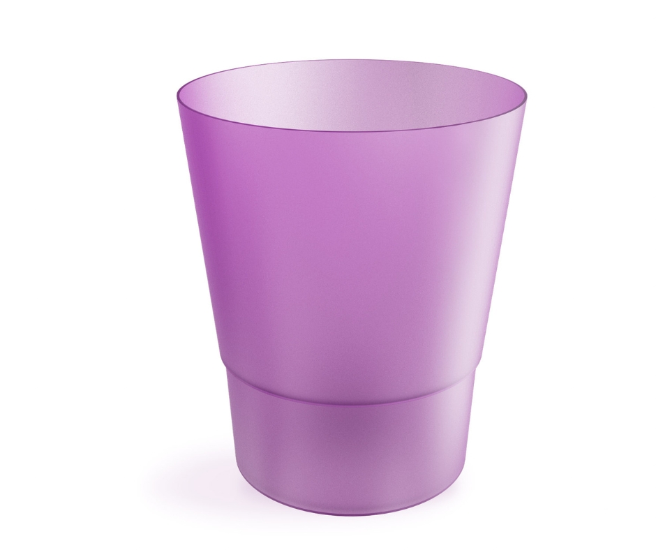 Plastový obal na orchideje, mléčná fialová, 125 mm