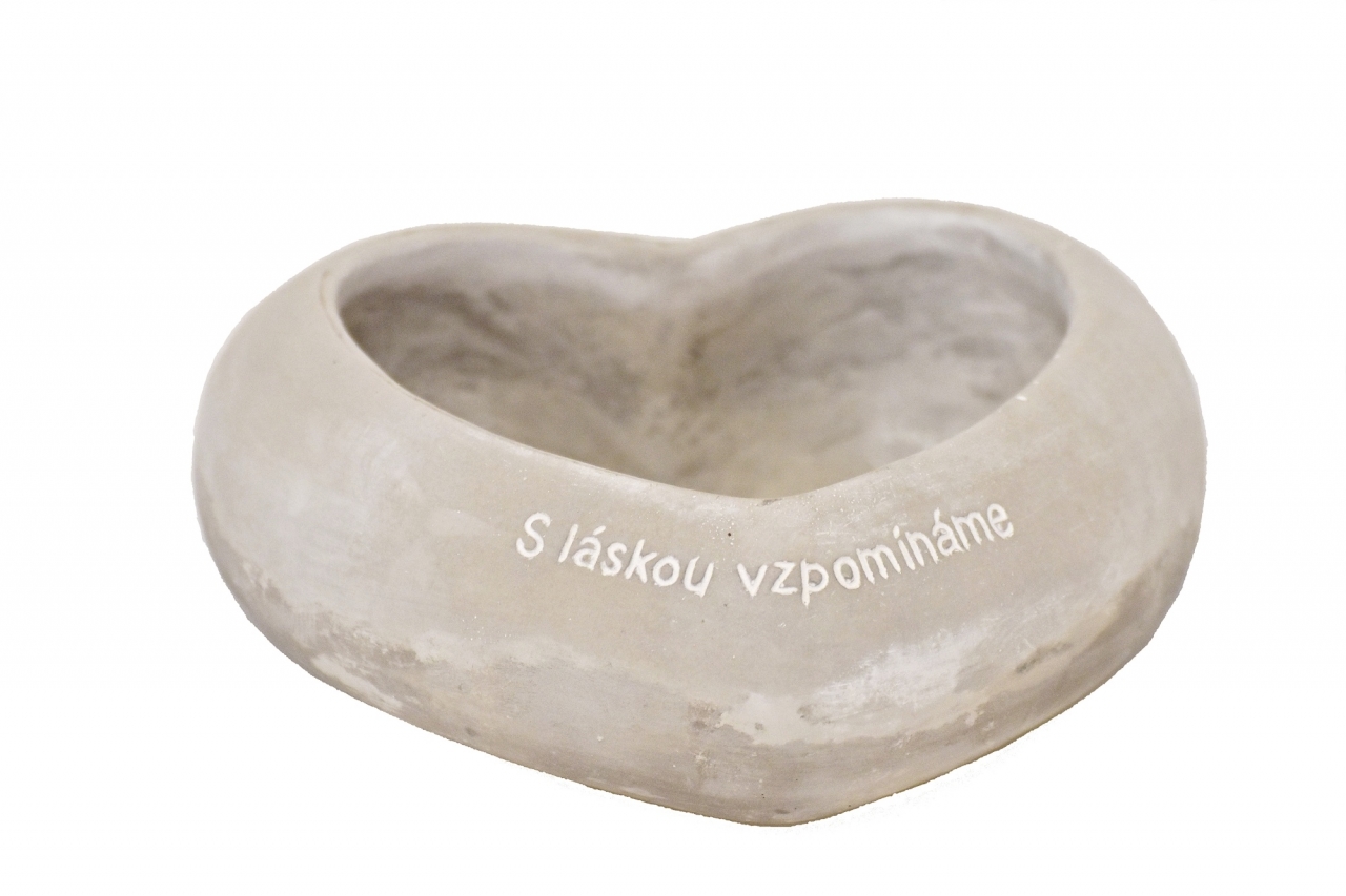 Květináč srdce S láskou vzpomínáme, 8x19,5x19,5