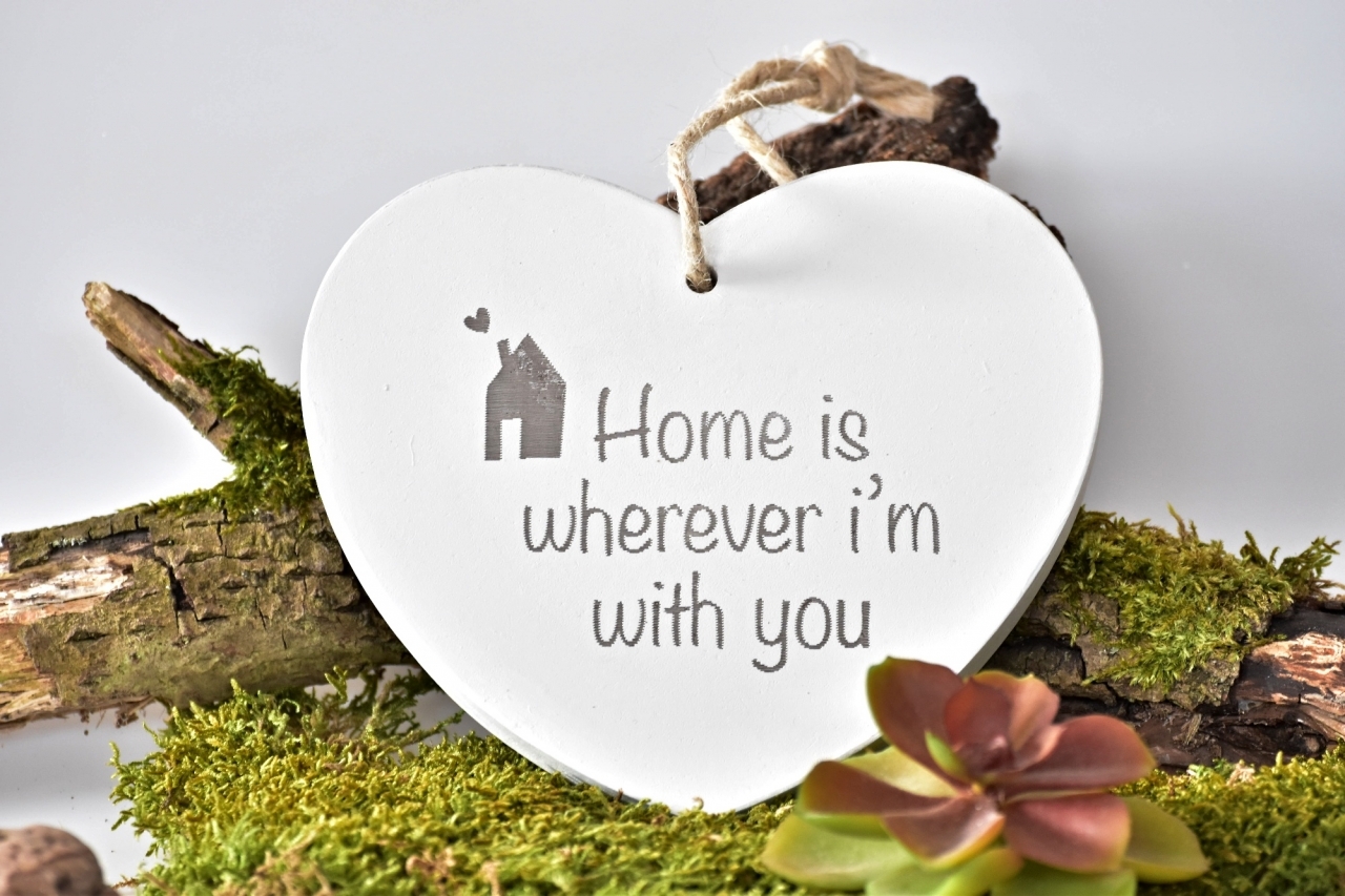 Srdce na zavěšení s textem