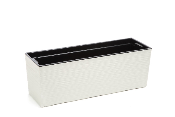 Plastový truhlík Begonie vroubek 190x560 mm, krémový