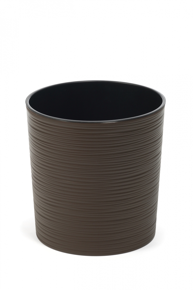 Plastový květináč Malwa 250 mm vroubek, mocca