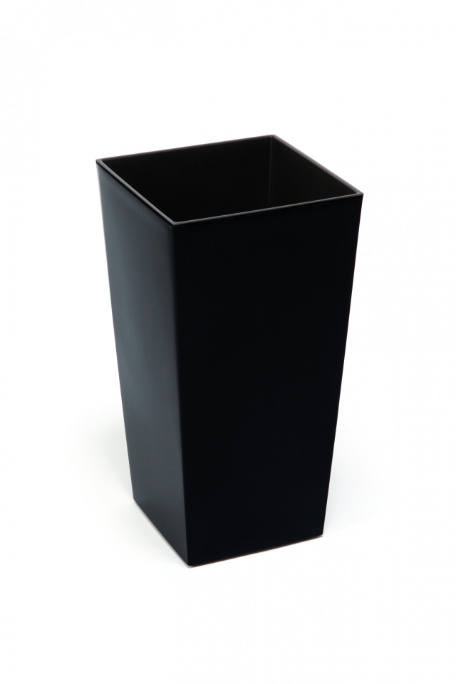 Plastový květináč Finezia 400x400 mm, černý