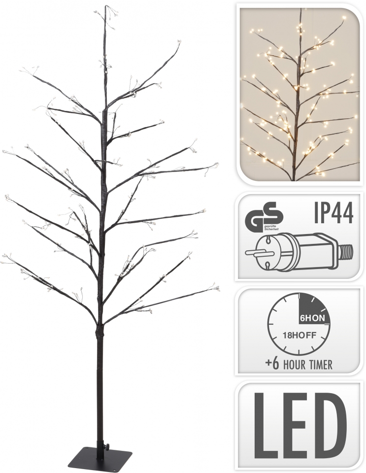 Dekorativní svítící strom 120 cm, 240 mikro LED, teplá bílá