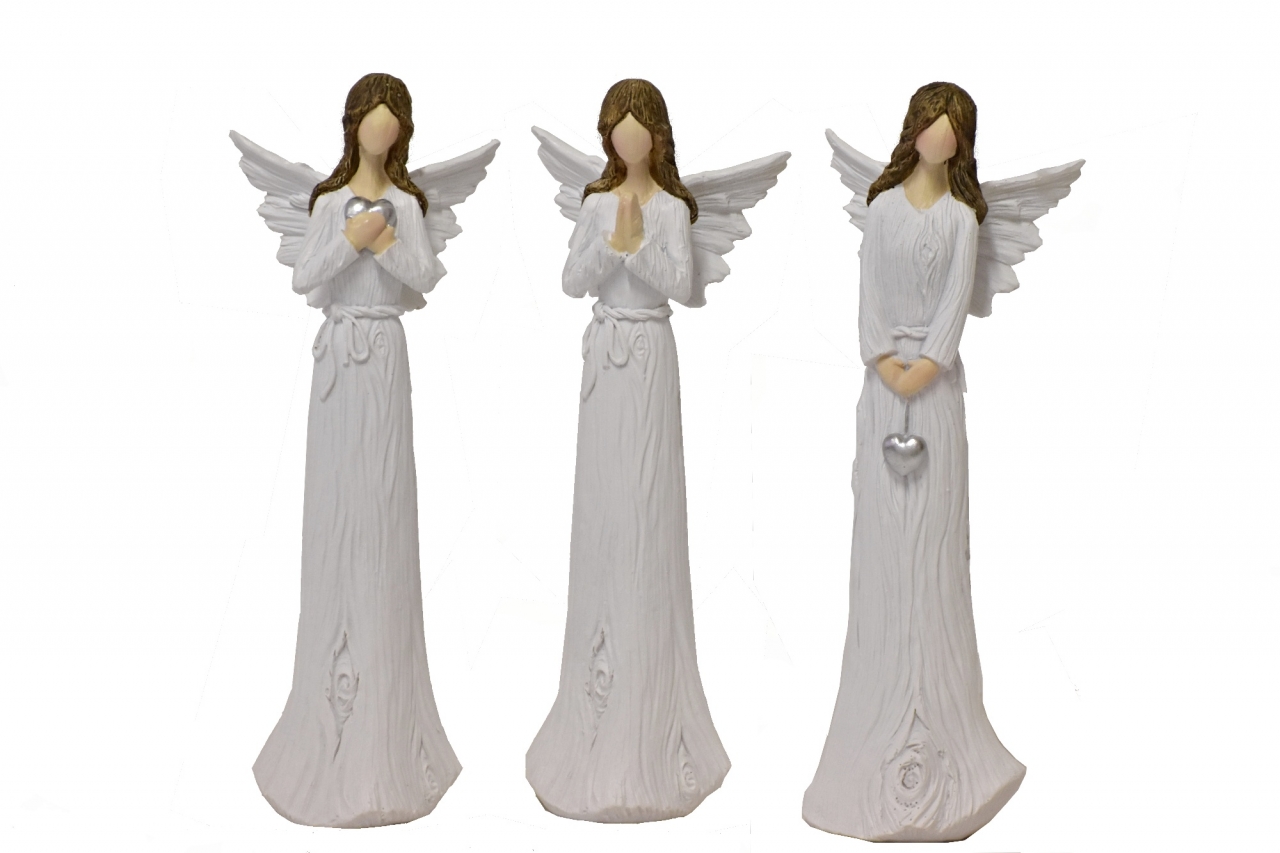 Anděl Wood White 20 cm, mix druhů (122053 015 CAP-6-00918-20 anděl)