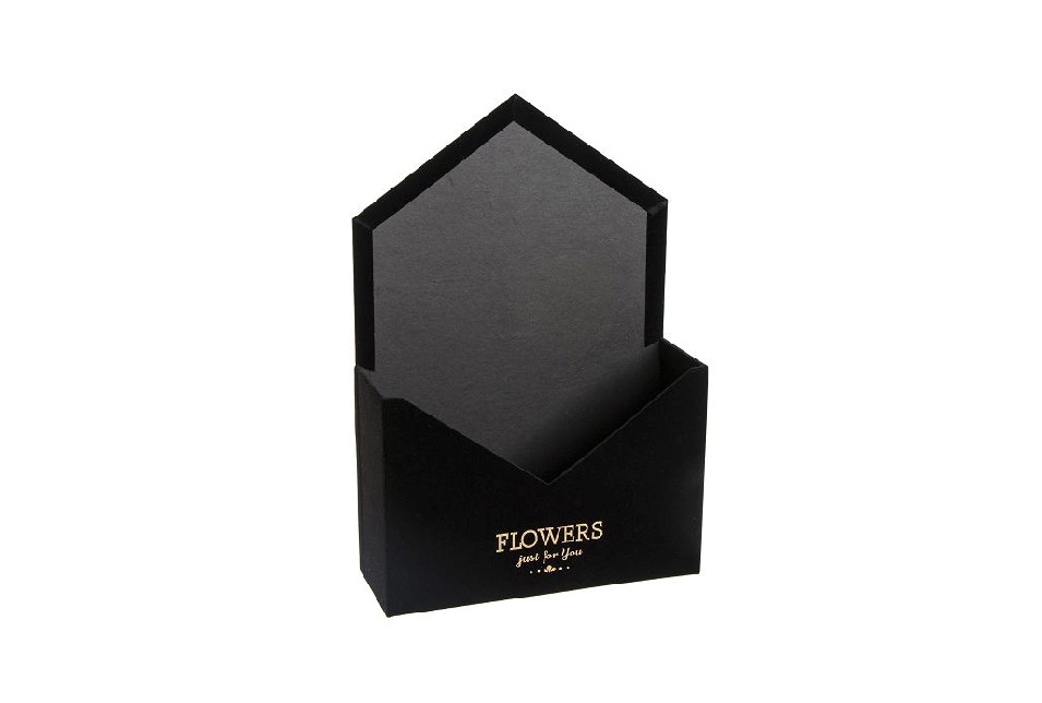 Flower box obálka, černá sametová