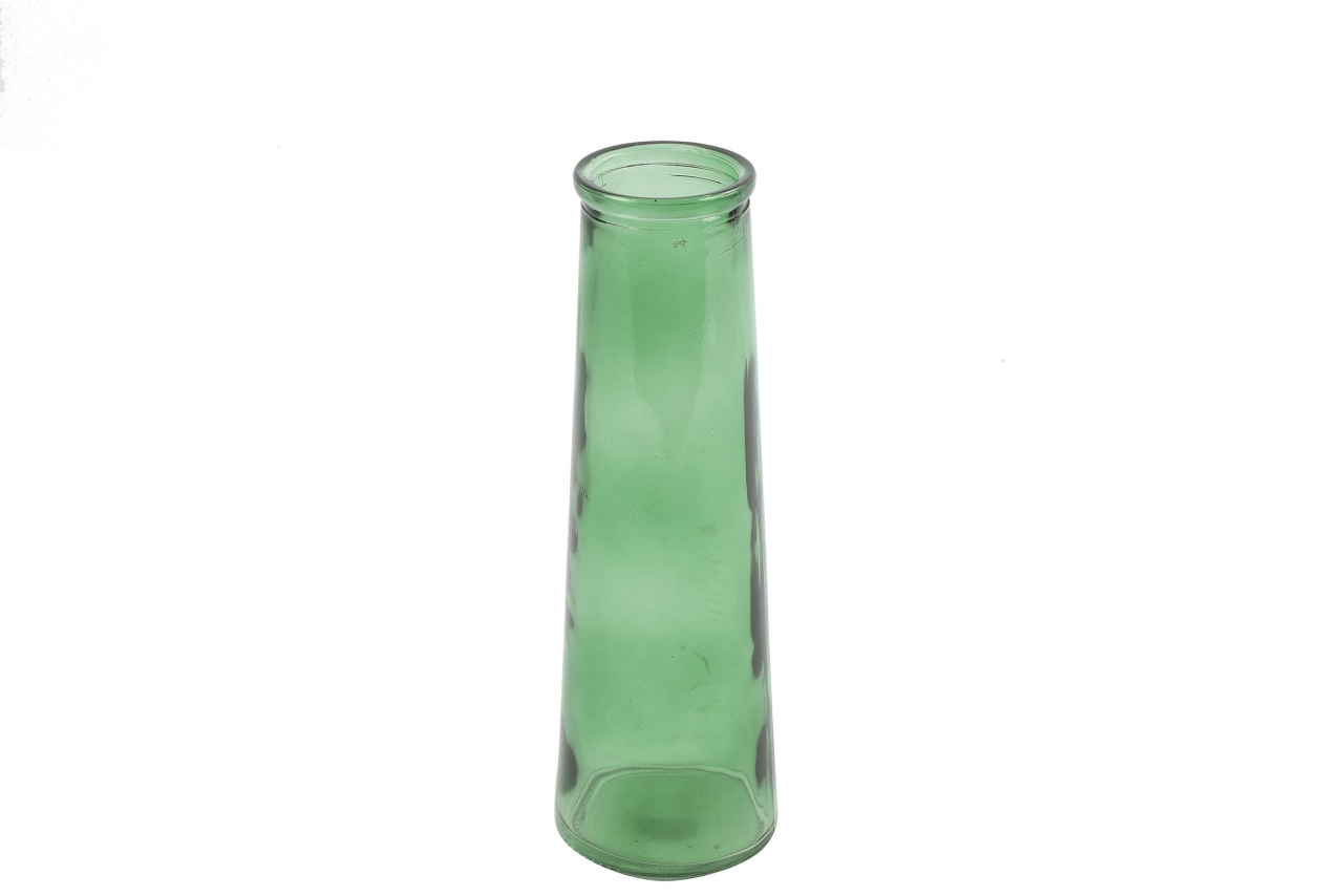 Skleněná váza ANNA zelená 25x8 cm