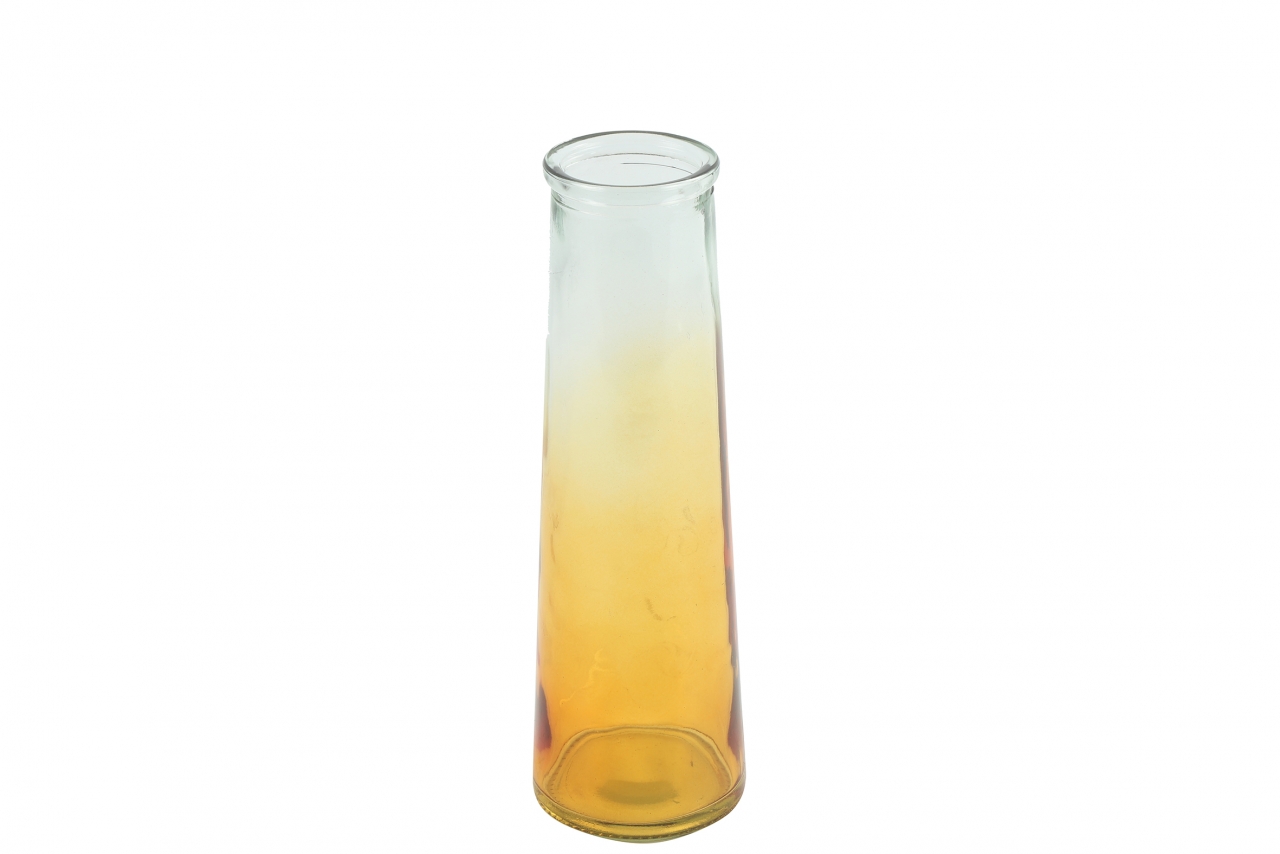Skleněná váza ANNA oranžová 25x8 cm