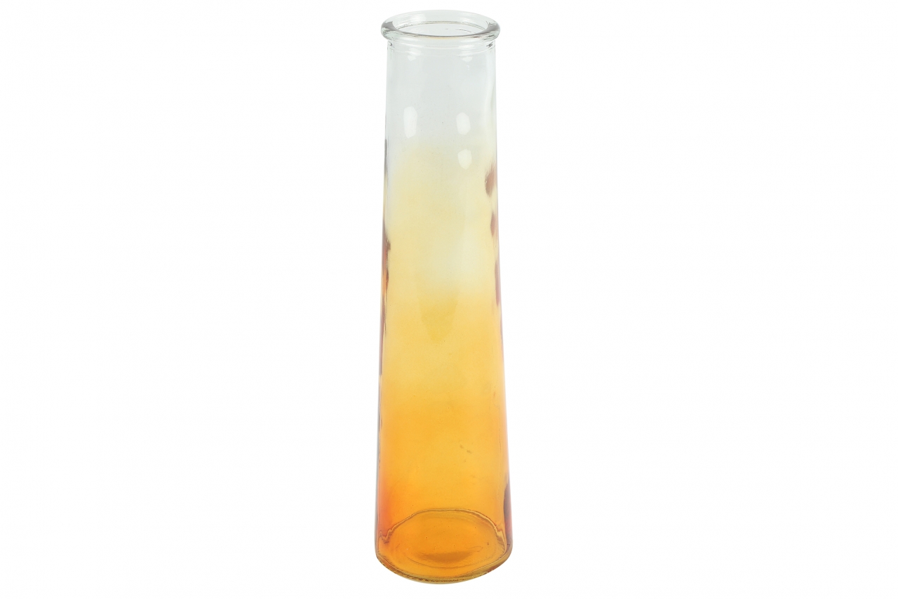 Skleněná váza ANNA oranžová 35x9 cm