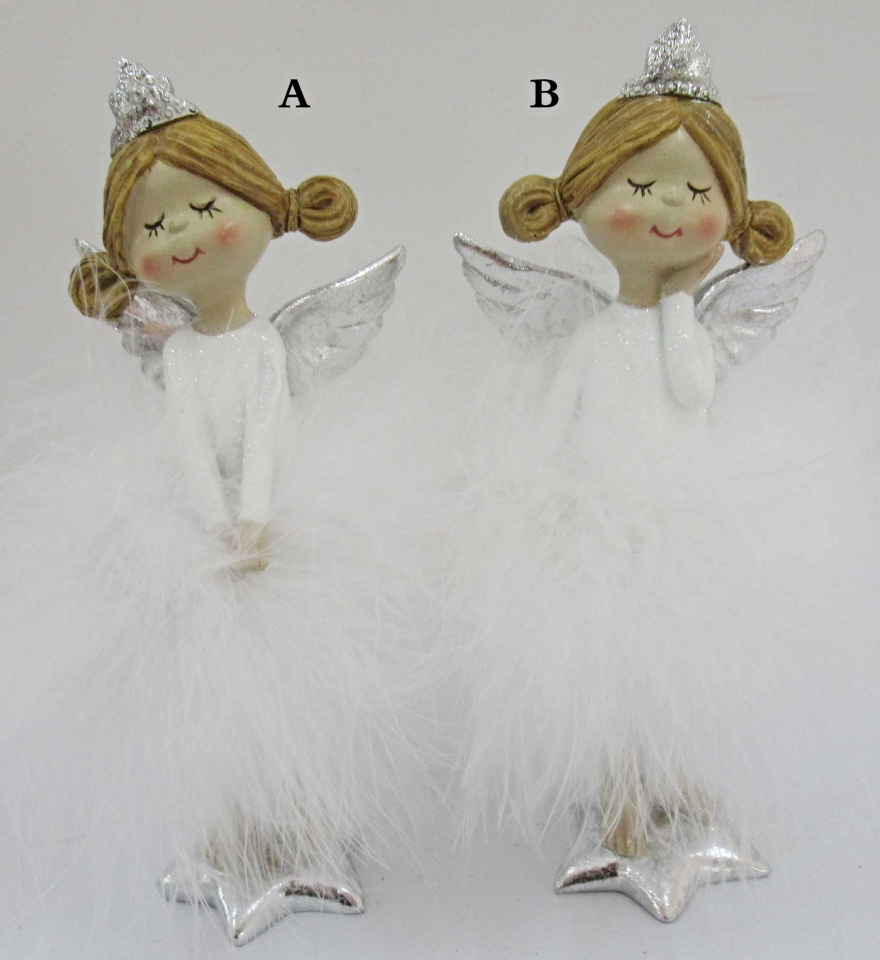 Anděl bílý Ava, 16,5x6x4 cm