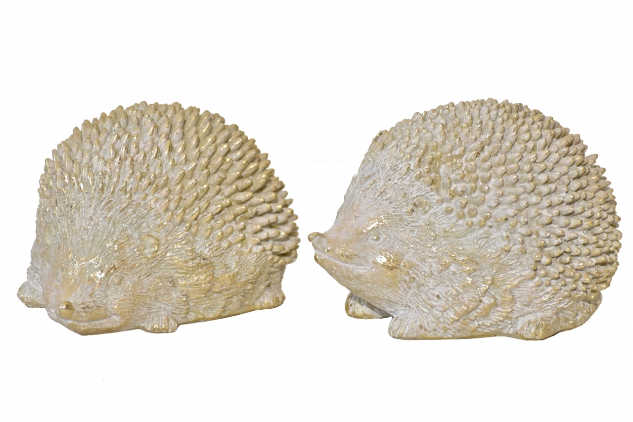 Dekorativní ježek z polyresinu 9x10,5x13,5 cm, mix druhů