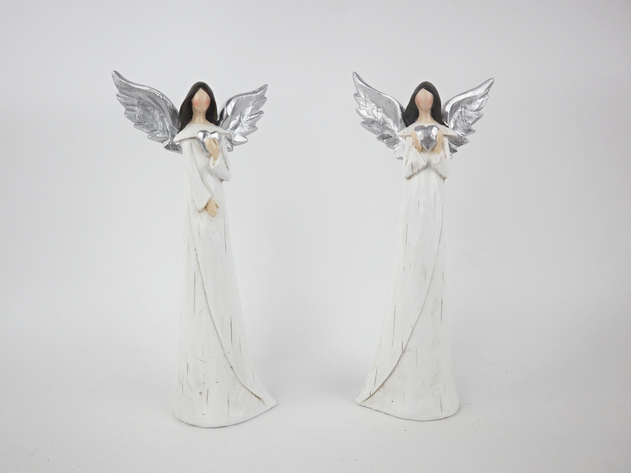Anděl Aron silver 20 cm, mix druhů