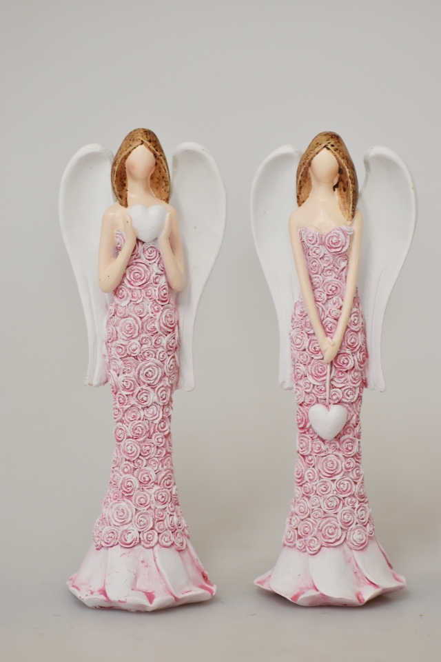 Anděl Lili Rosa starorůžový 15 cm, mix druhů