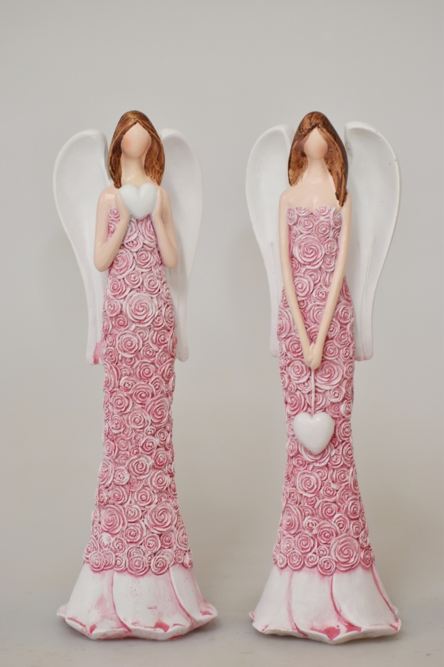 Anděl Lili Rosa starorůžový 20 cm, mix druhů