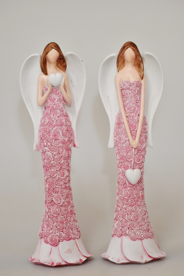 Anděl Lili Rosa starorůžový 25 cm, mix druhů