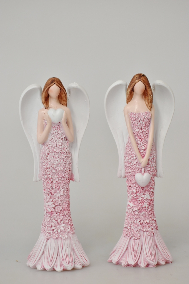 Anděl Lili Flo starorůžový 15 cm, mix druhů