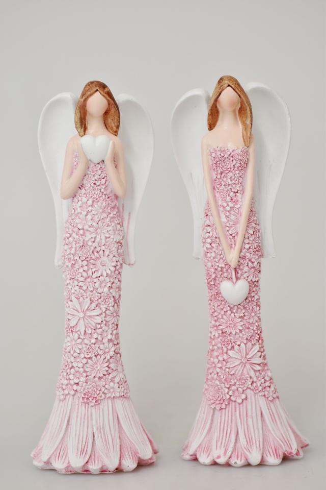 Anděl Lili Flo starorůžový 20 cm, mix druhů