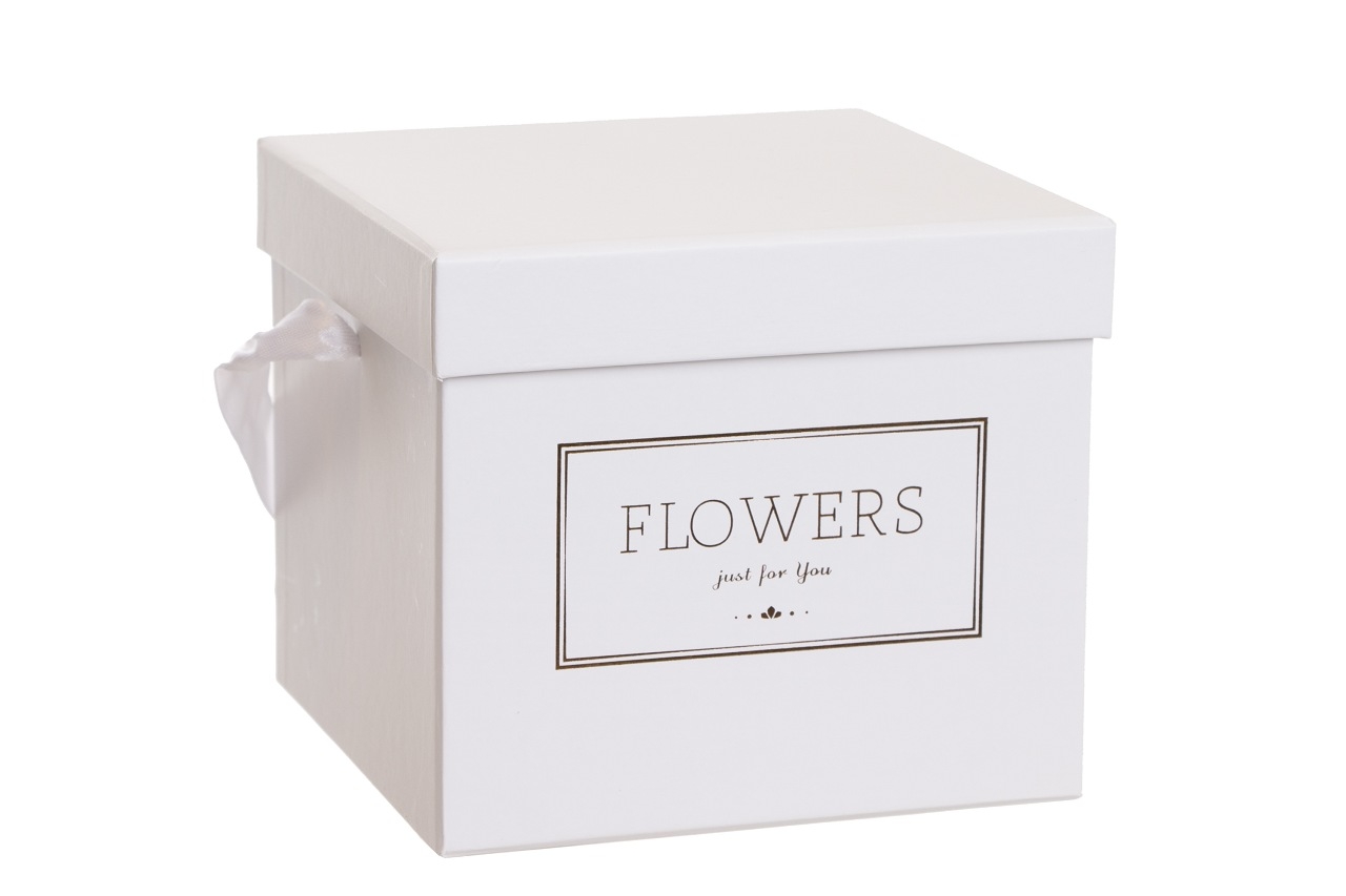 Flower box bílý 15x15x13 cm